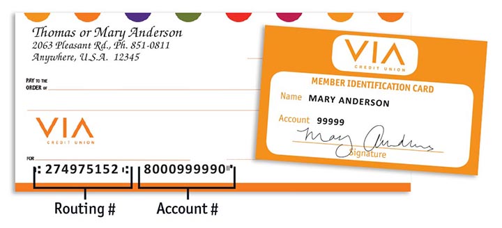 ViaCU Account Numbers